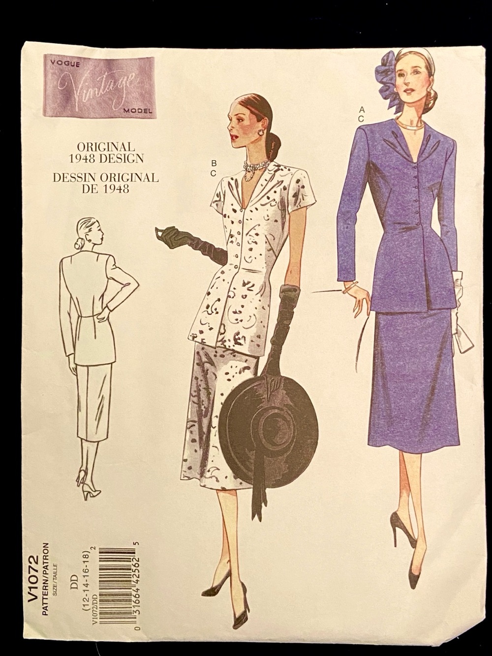 Vintage Vogue pattern skirt suit reissue